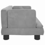 Hondenmand 60x40x30 cm fluweel lichtgrijs - Image 4