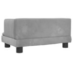 Hondenmand 60x40x30 cm fluweel lichtgrijs - Image 5