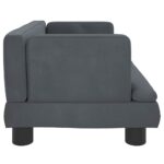Hondenmand 60x40x30 cm fluweel donkergrijs - Afbeelding 4