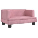 Hondenmand 60x40x30 cm fluweel roze – Image 2