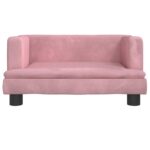 Hondenmand 60x40x30 cm fluweel roze – Image 3