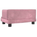 Hondenmand 60x40x30 cm fluweel roze – Image 5