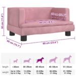 Hondenmand 60x40x30 cm fluweel roze – Image 7