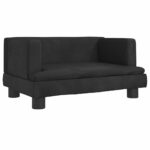 Hondenmand 60x40x30 cm fluweel zwart - Afbeelding 2