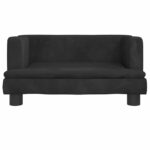 Hondenmand 60x40x30 cm fluweel zwart - Afbeelding 3