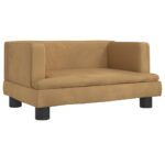 Hondenmand 60x40x30 cm fluweel bruin – Image 2