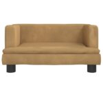 Hondenmand 60x40x30 cm fluweel bruin – Image 3