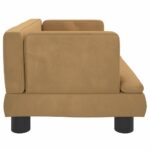 Hondenmand 60x40x30 cm fluweel bruin – Image 4