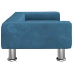 Hondenmand 70x45x26,5 cm fluweel blauw – Image 4