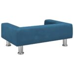 Hondenmand 70x45x26,5 cm fluweel blauw – Image 5