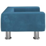 Hondenmand 50x40x26,5 cm fluweel blauw - Image 4