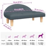Hondenmand 70x52x30 cm stof donkergrijs - Image 7