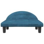 Hondenmand 70x52x30 cm fluweel blauw - Afbeelding 3
