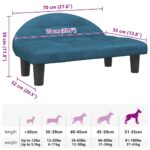 Hondenmand 70x52x30 cm fluweel blauw - Afbeelding 7