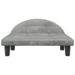 Hondenmand 70x52x30 cm fluweel lichtgrijs - Image 3