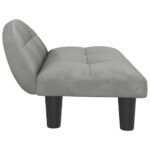 Hondenmand 70x52x30 cm fluweel lichtgrijs - Image 4