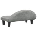 Hondenmand 70x52x30 cm fluweel lichtgrijs - Image 5
