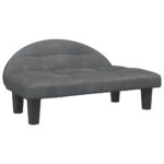 Hondenmand 70x52x30 cm fluweel donkergrijs – Image 2