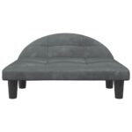 Hondenmand 70x52x30 cm fluweel donkergrijs – Image 3