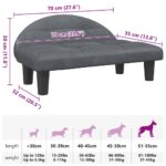 Hondenmand 70x52x30 cm fluweel donkergrijs – Image 7