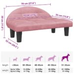 Hondenmand 70x52x30 cm fluweel roze – Image 7