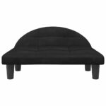 Hondenmand 70x52x30 cm fluweel zwart – Image 3