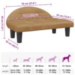 Hondenmand 70x52x30 cm fluweel bruin - Afbeelding 7