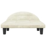 Hondenmand 70x52x30 cm fluweel crèmekleurig – Image 3