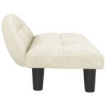 Hondenmand 70x52x30 cm fluweel crèmekleurig – Image 4