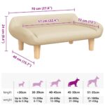 Hondenmand 70x40x24 cm stof crèmekleurig – Image 7