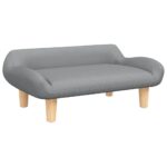 Hondenmand 70x40x24 cm stof lichtgrijs - Afbeelding 2