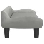 Hondenmand 70x40x24 cm fluweel lichtgrijs - Afbeelding 4