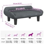 Hondenmand 70x40x24 cm fluweel donkergrijs – Image 7