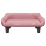 Hondenmand 70x40x24 cm fluweel roze – Image 3