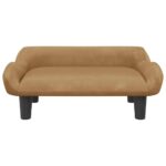 Hondenmand 70x40x24 cm fluweel bruin – Image 3