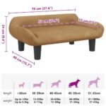 Hondenmand 70x40x24 cm fluweel bruin – Image 7