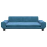 Hondenmand 100x54x33 cm fluweel blauw - Image 3