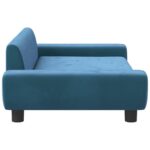 Hondenmand 100x54x33 cm fluweel blauw - Image 4