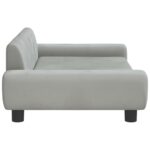Hondenmand 100x54x33 cm fluweel lichtgrijs - Image 4