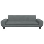 Hondenmand 100x54x33 cm fluweel donkergrijs - Image 3