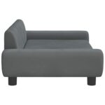 Hondenmand 100x54x33 cm fluweel donkergrijs - Image 4