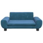 Hondenmand 70x45x33 cm fluweel blauw - Image 3