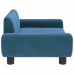 Hondenmand 70x45x33 cm fluweel blauw - Image 4