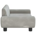 Hondenmand 70x45x33 cm fluweel lichtgrijs - Afbeelding 4