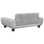 Hondenmand 70x45x33 cm fluweel lichtgrijs - Afbeelding 5