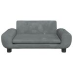 Hondenmand 70x45x33 cm fluweel donkergrijs – Image 3