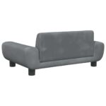 Hondenmand 70x45x33 cm fluweel donkergrijs – Image 5