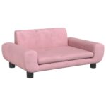Hondenmand 70x45x33 cm fluweel roze - Image 2