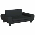 Hondenmand 70x45x33 cm fluweel zwart - Afbeelding 2