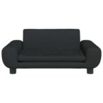 Hondenmand 70x45x33 cm fluweel zwart - Afbeelding 3